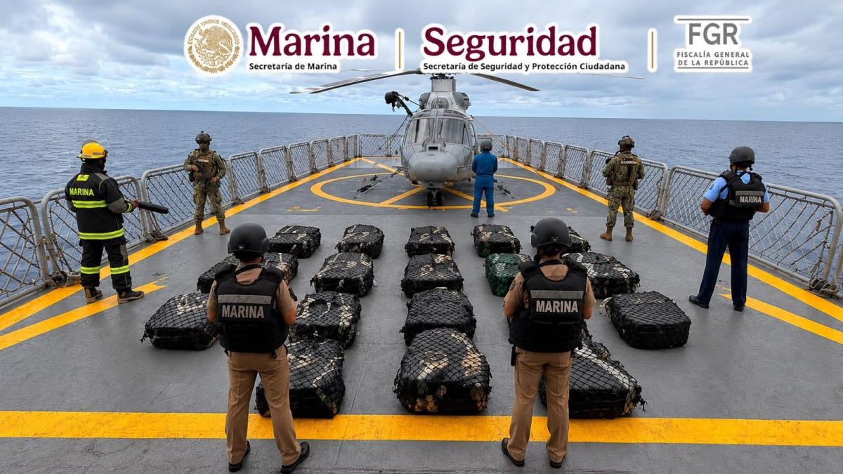 García Harfuch reporta decomiso de 3 toneladas de cocaína; hay 5 detenidos
