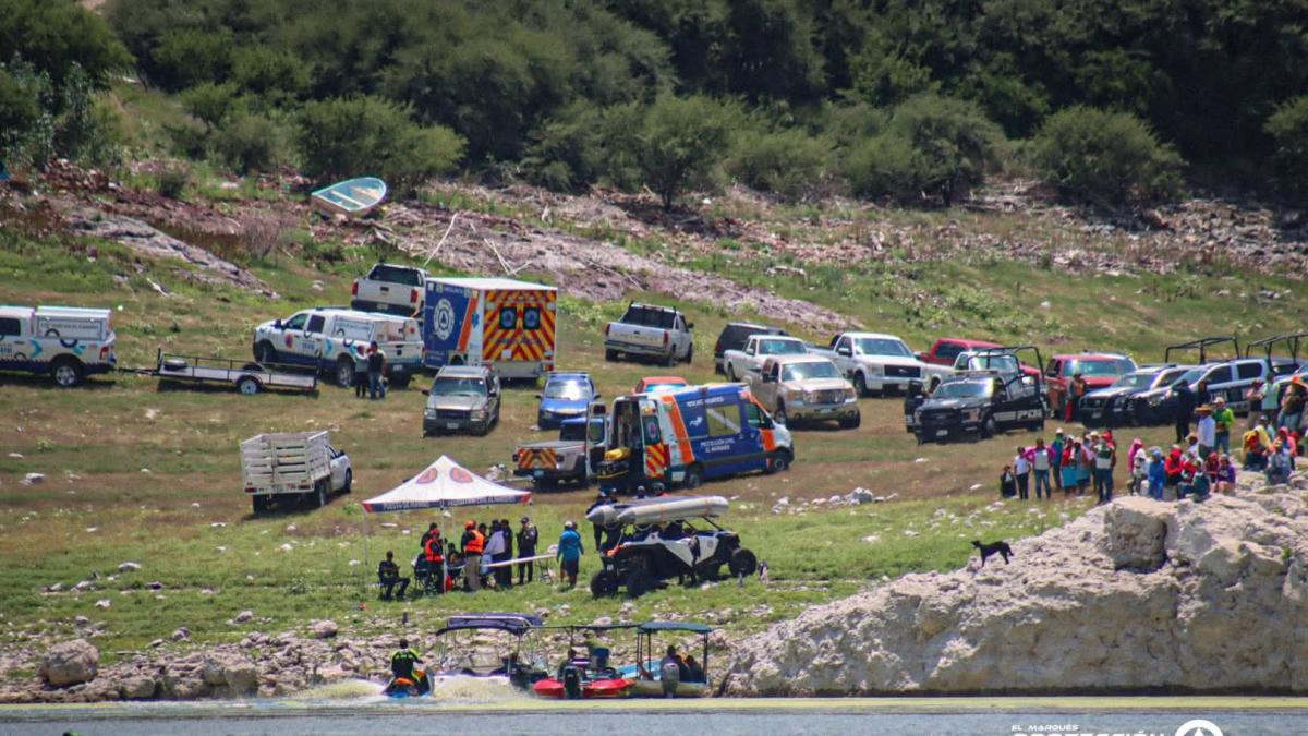 Continúa búsqueda de 4 desaparecidos tras naufragio en la presa de Zimapán