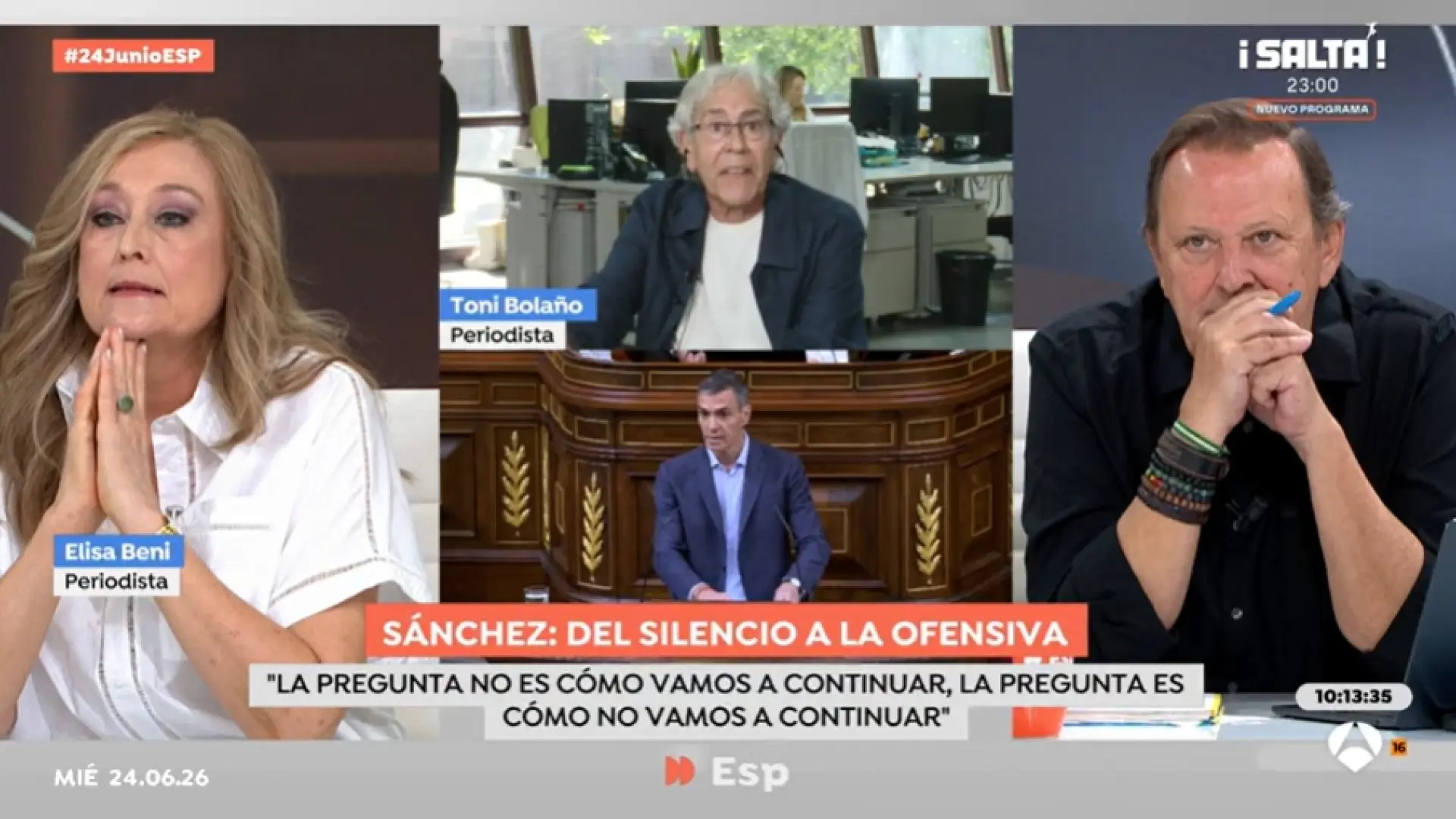 Tensión en 'Espejo Público' por el discurso de Feijóo contra Sánchez: "La corrupción carcome el sistema democrático"