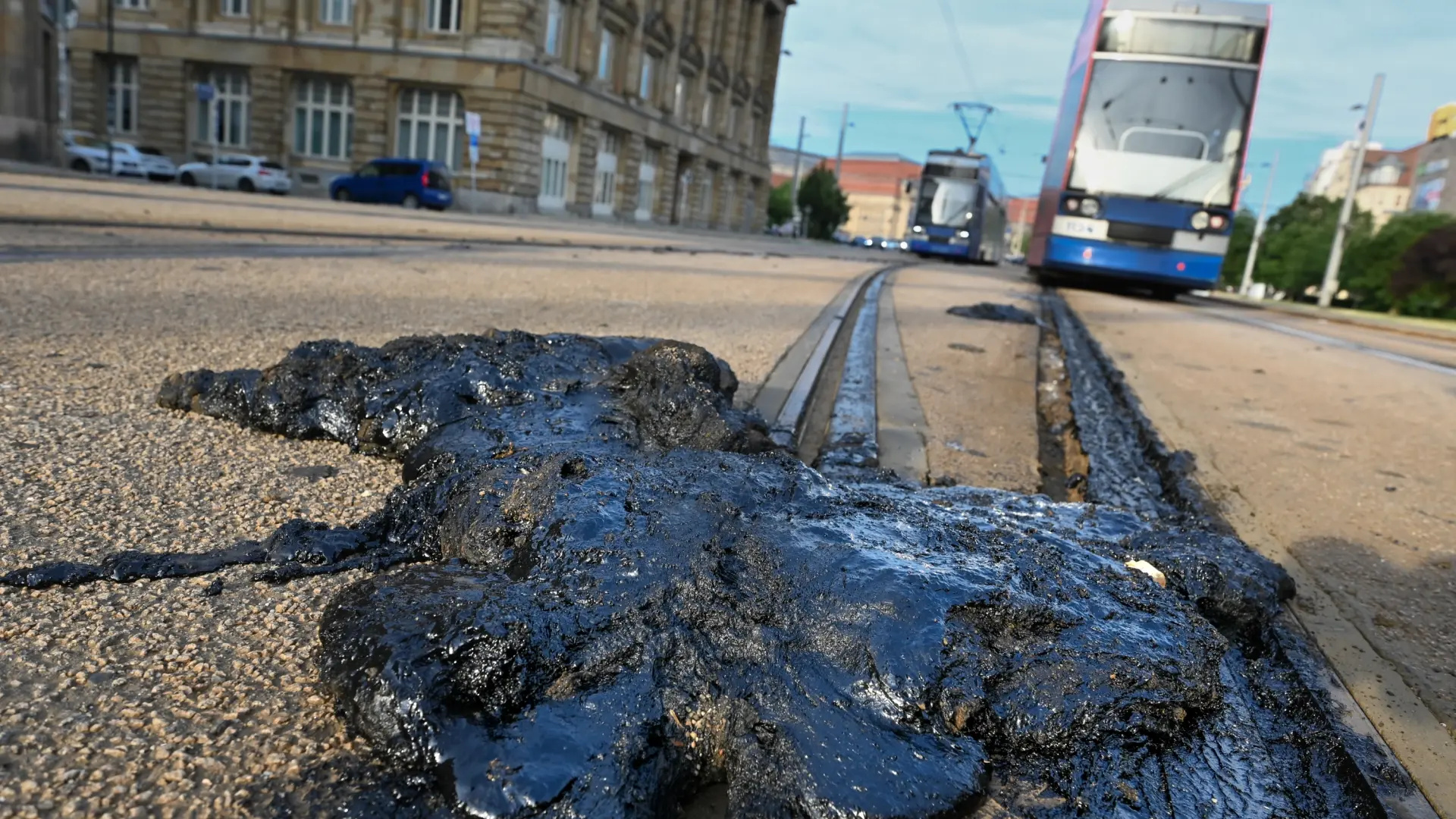 La ola de calor derrite las juntas de los raíles del tranvía de Leipzig y obliga a paralizar varias líneas
