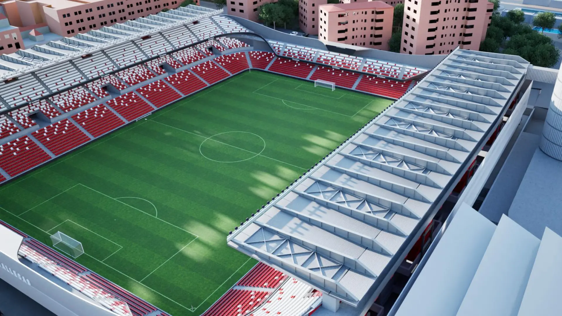 El nuevo estadio de Vallecas tendrá aforo de 18.500 personas, gradas voladizas y fachada traslúcida