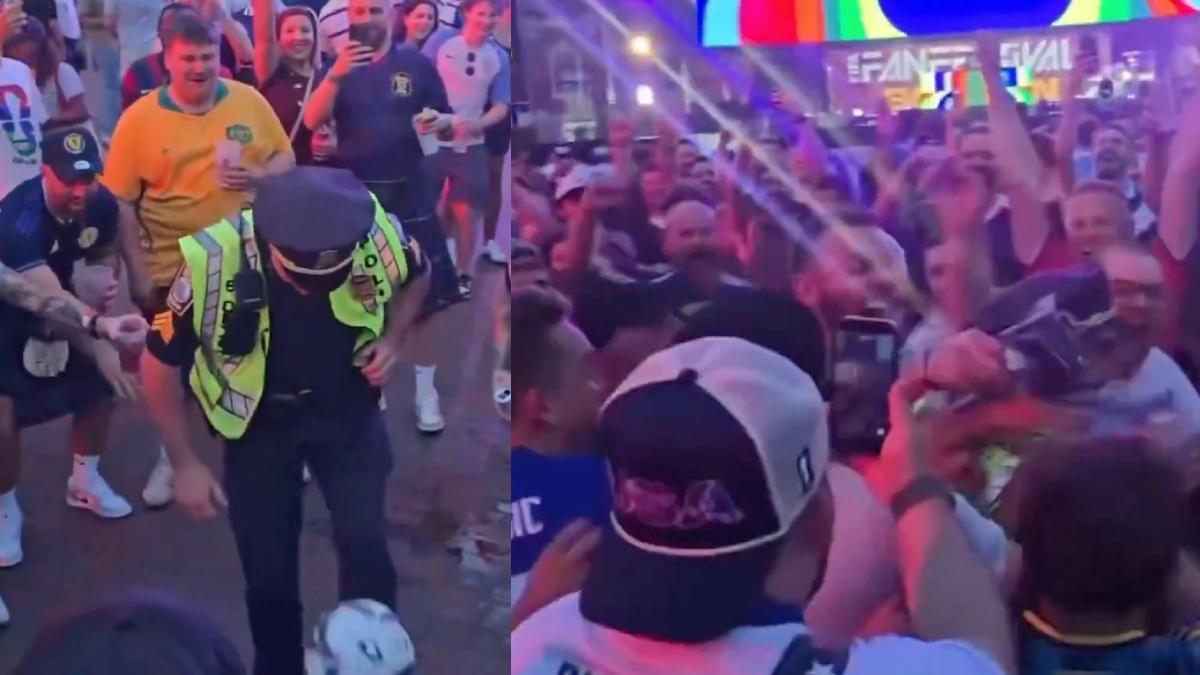 Mundial 2026: Policía olvida su trabajo y enamora aficionados en Fan Fest