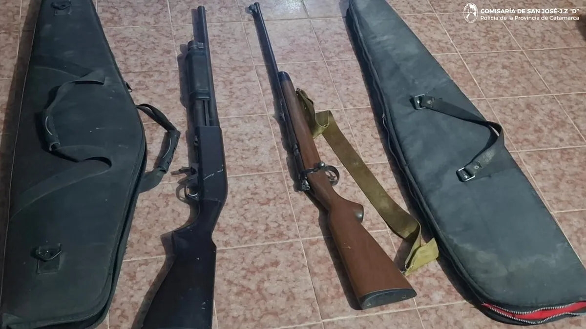 Secuestraron armas de fuego durante un allanamiento en Santa María