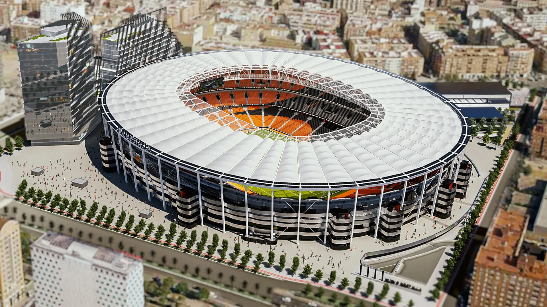 Así serán las dos torres que se levantarán frente al Nou Mestalla