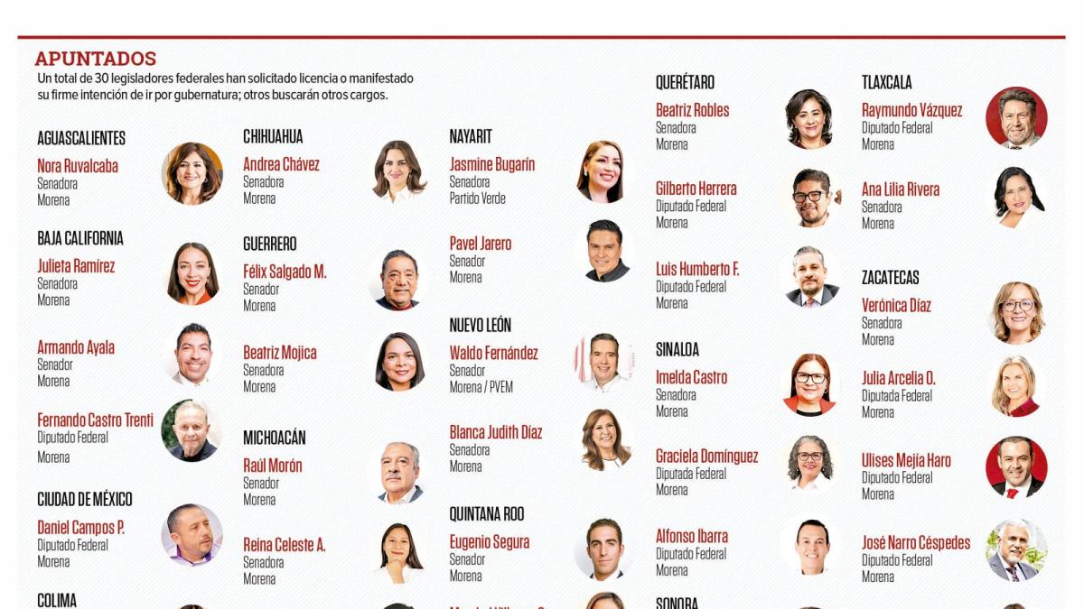 Quieren gobernar 30 legisladores federales; apuran separación del cargo
