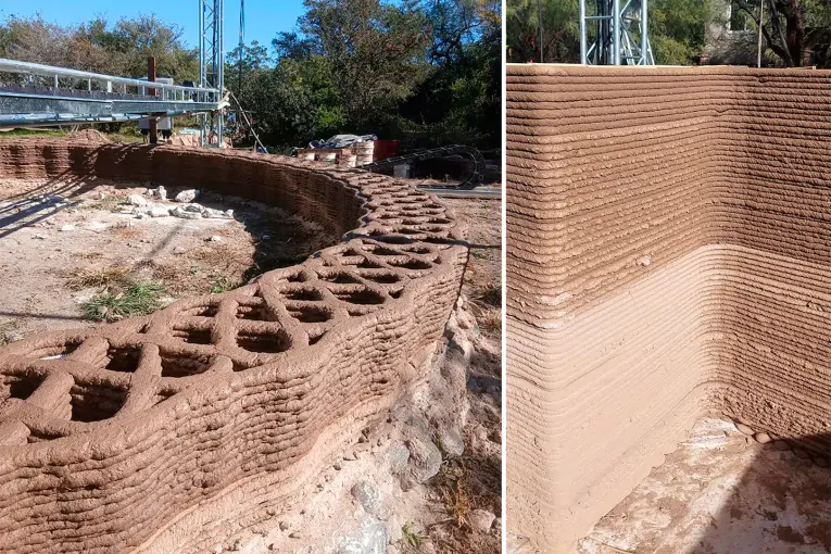 Construye una casa con la tecnología de la impresión 3D y barro