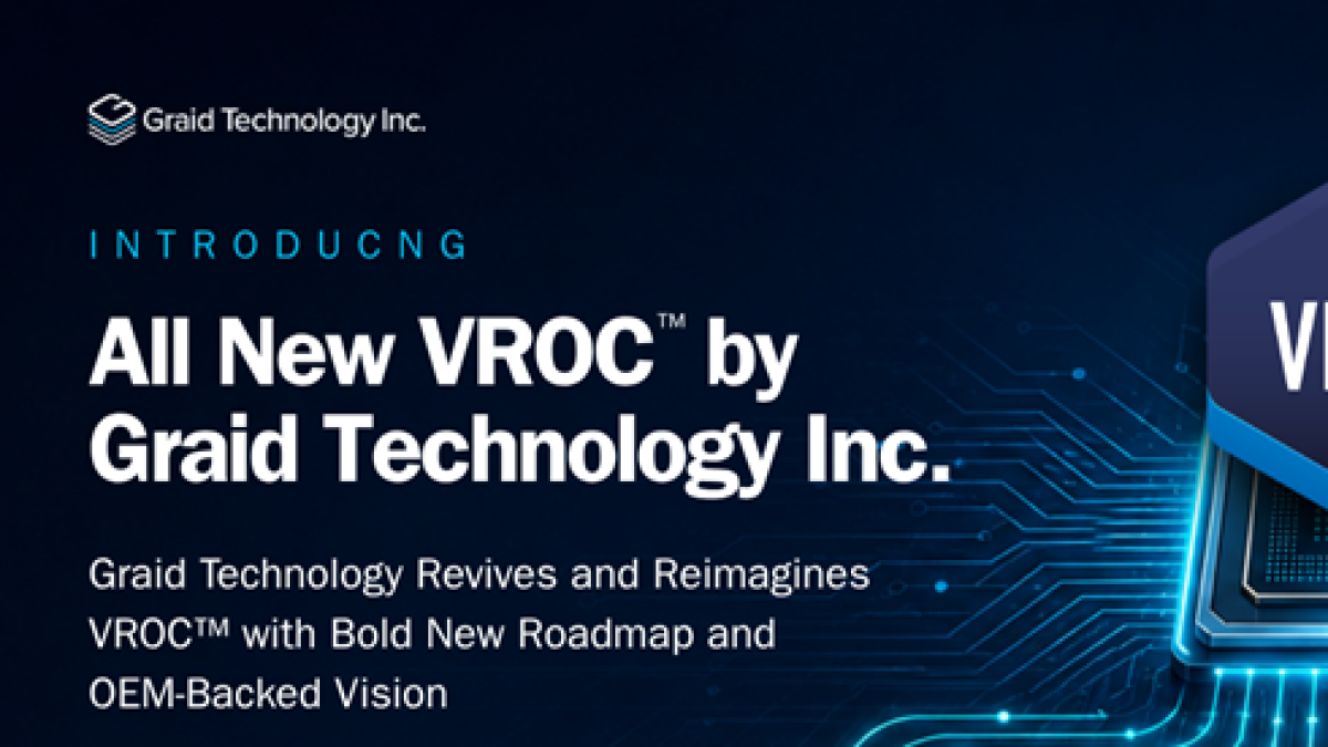 Graid Technology lanza VROC™ by Graid Technology con el respaldo de fabricantes OEM de primer nivel