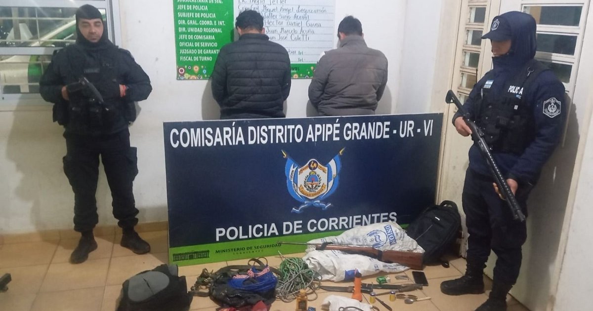 Corrientes: detuvieron a dos paraguayos armados dentro de un campo en Isla Apipé