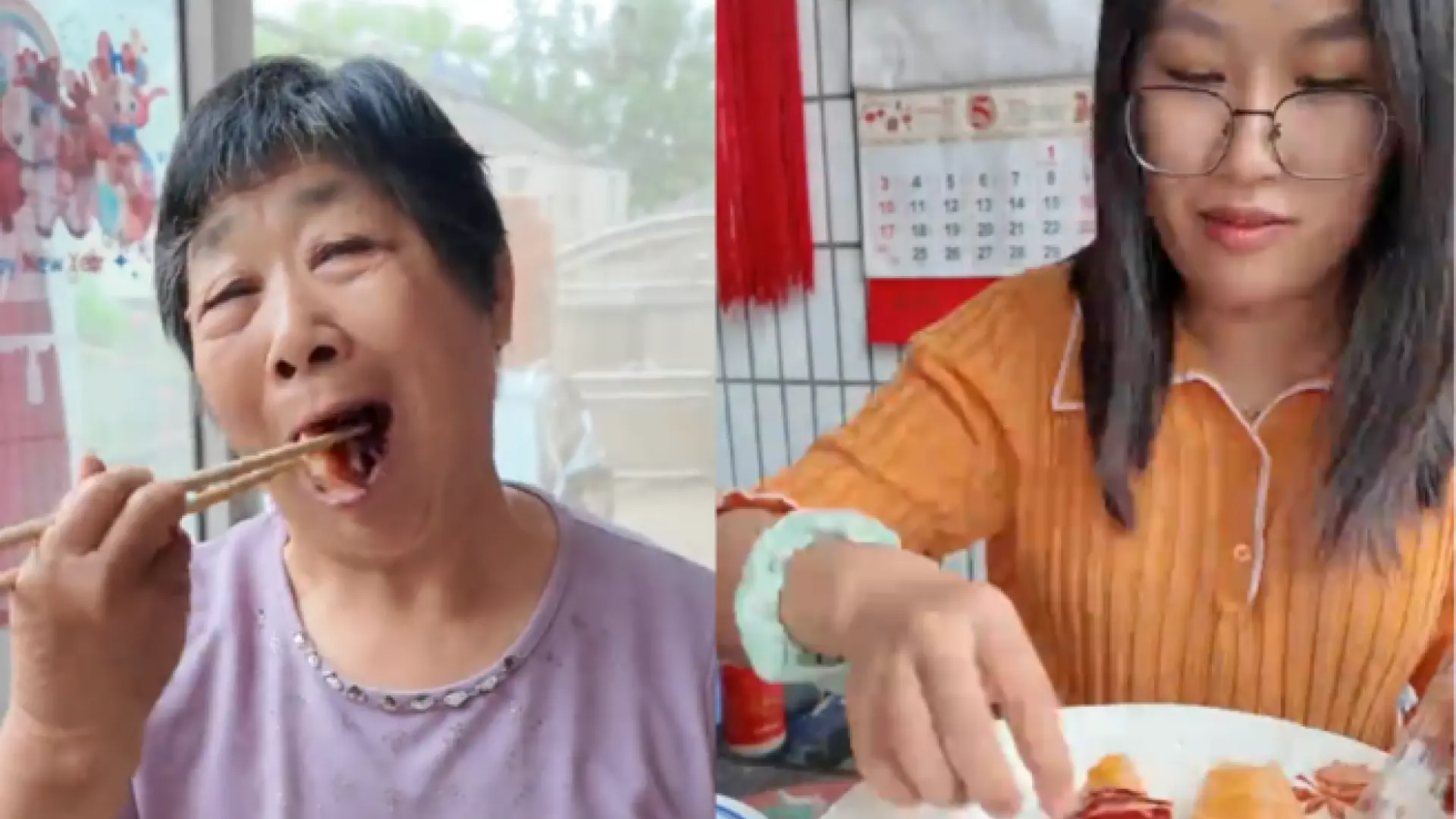 La eufórica reacción de una familia china al probar el melón con jamón por primera vez