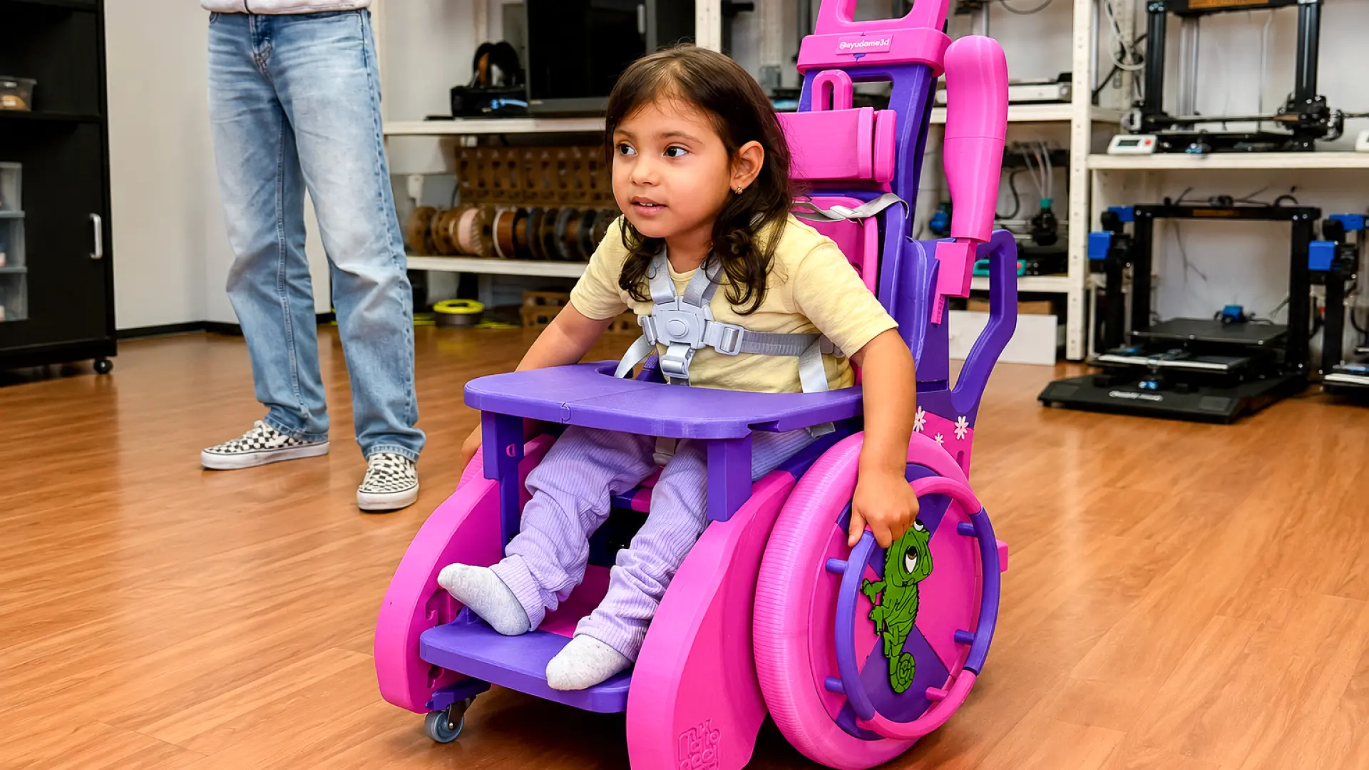 Ayúdame 3D imprime sillas de ruedas personalizadas y adaptadas para niños: "Les ayudan a socializar y a hacer amigos"