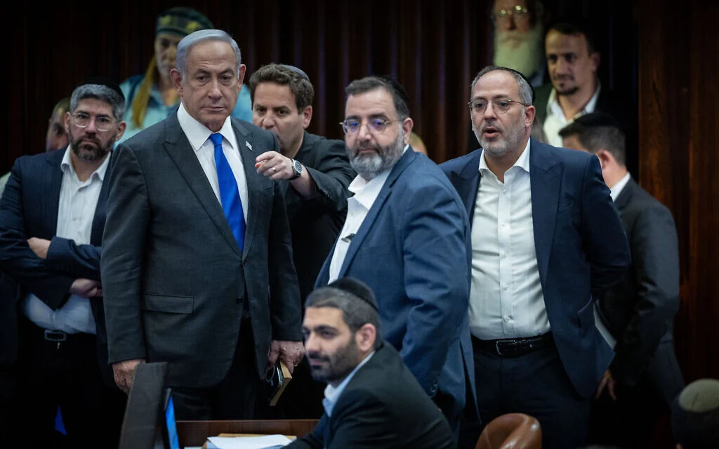 Thwarted by Haredi intransigence, Netanyahu may push to dissolve Knesset within days