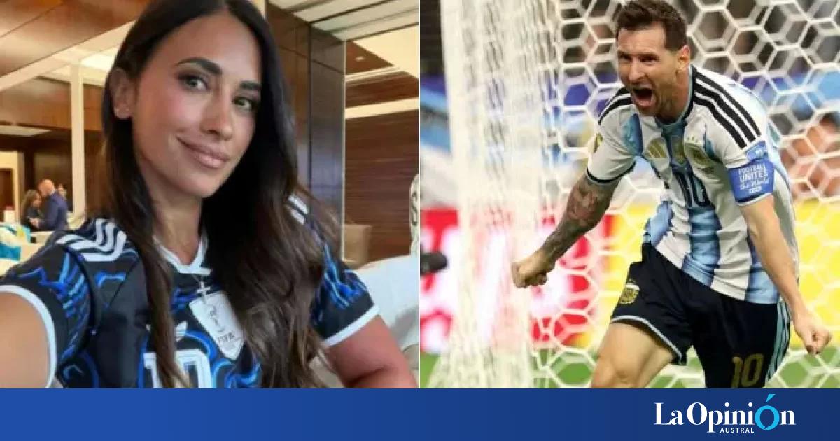 Así festejó Antonella Roccuzzo el gol de Lionel Messi