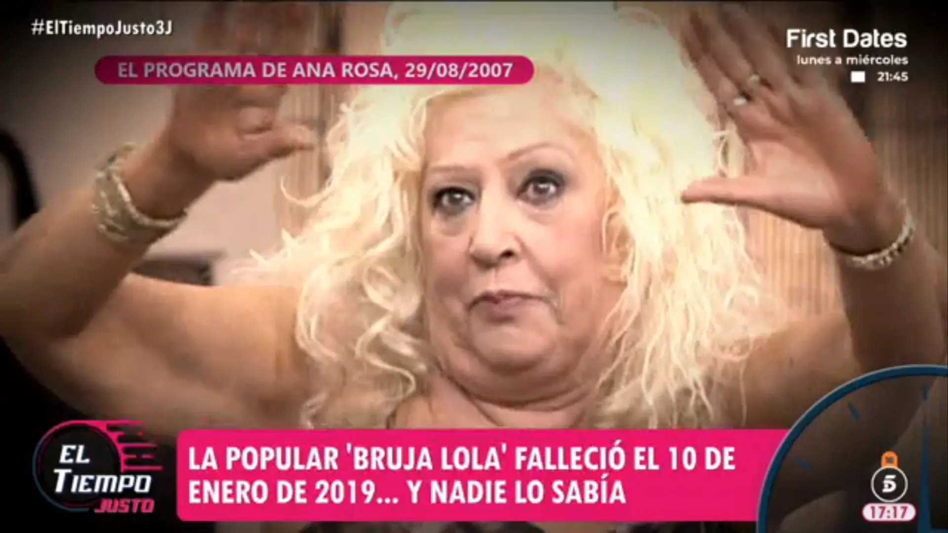 'El tiempo justo' desvela que La bruja Lola murió hace siete años