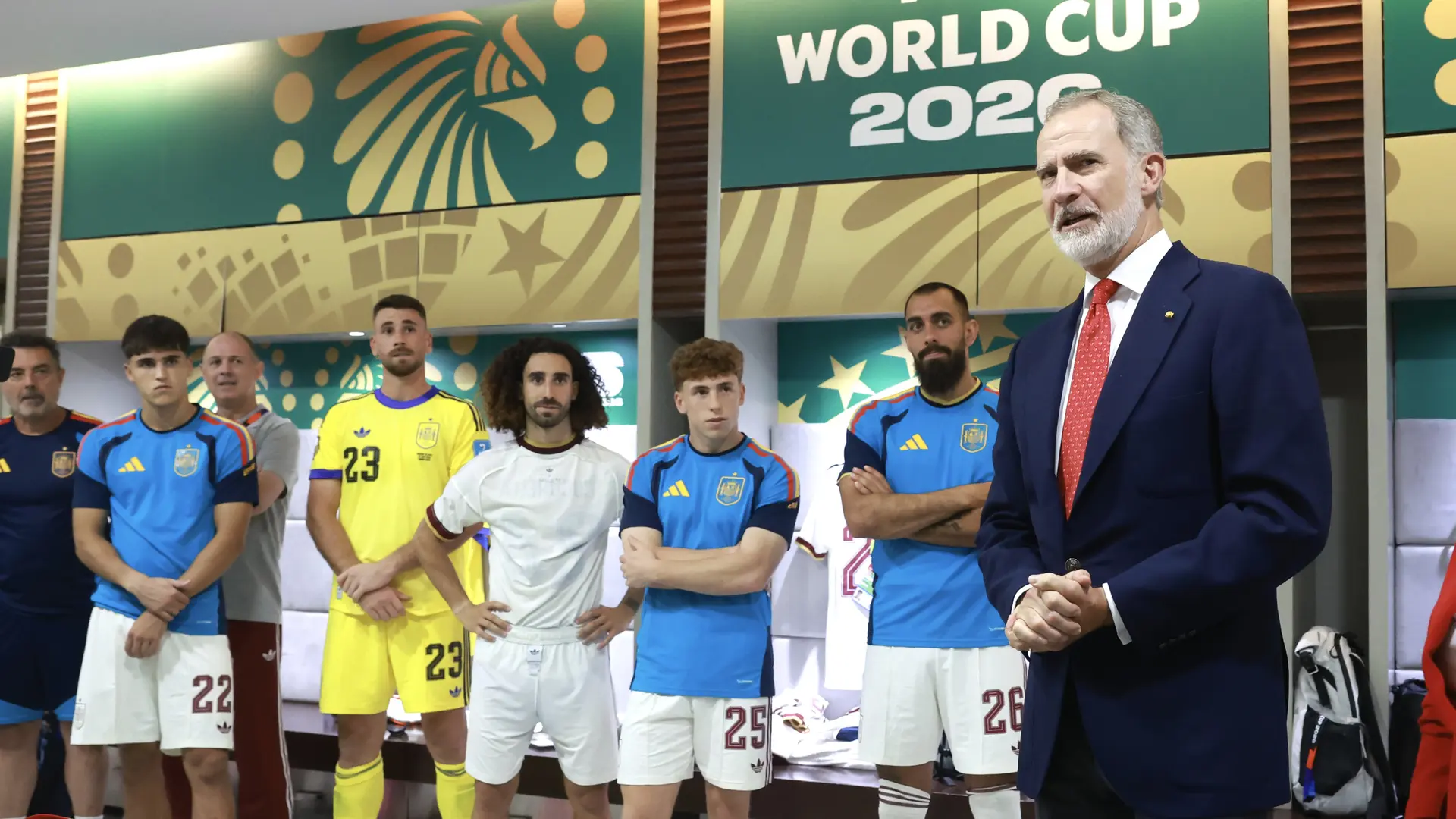 El rey Felipe VI felicita a la selección española: "Espero volver, porque si vuelvo es porque estáis en la final"