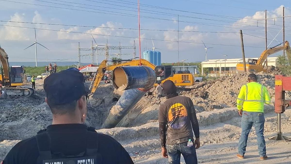 Hallan muerto a empleado que fue succionado por línea principal del acueducto en Tamaulipas