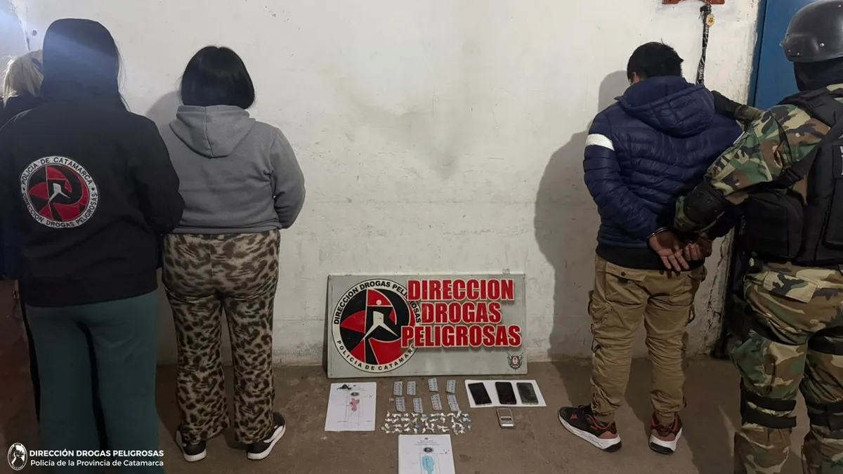 Cuatro detenidos tras allanamientos por narcotráfico en tres viviendas de Valle Viejo