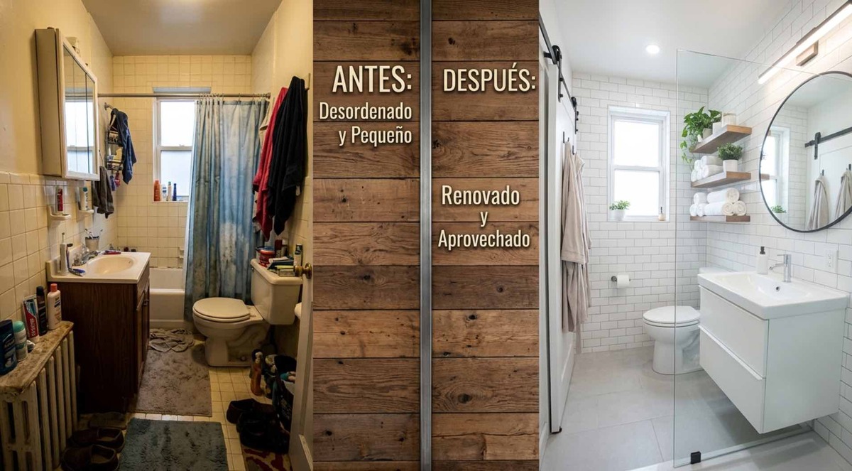 ¿Cómo aprovechar todo el espacio de mi baño pequeño?