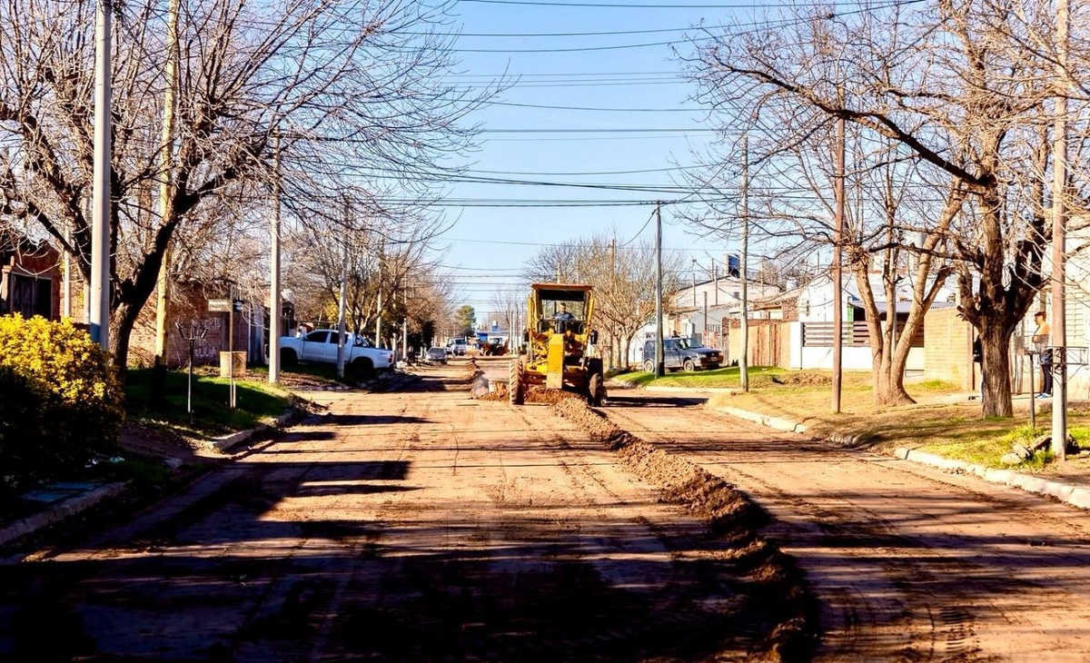 Comenzó la obra de asfalto en Villa Parque