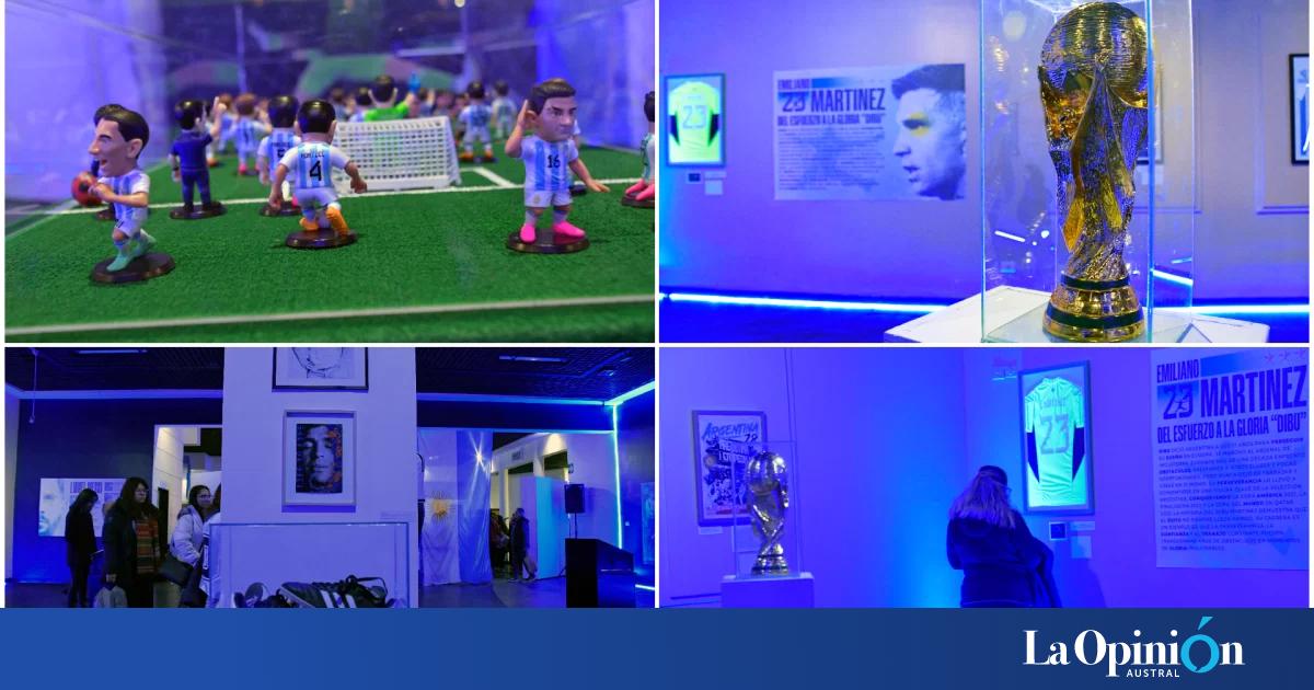 Con camisetas firmadas por Messi y botines de Maradona, inauguró la muestra "Pasión y Gloria"