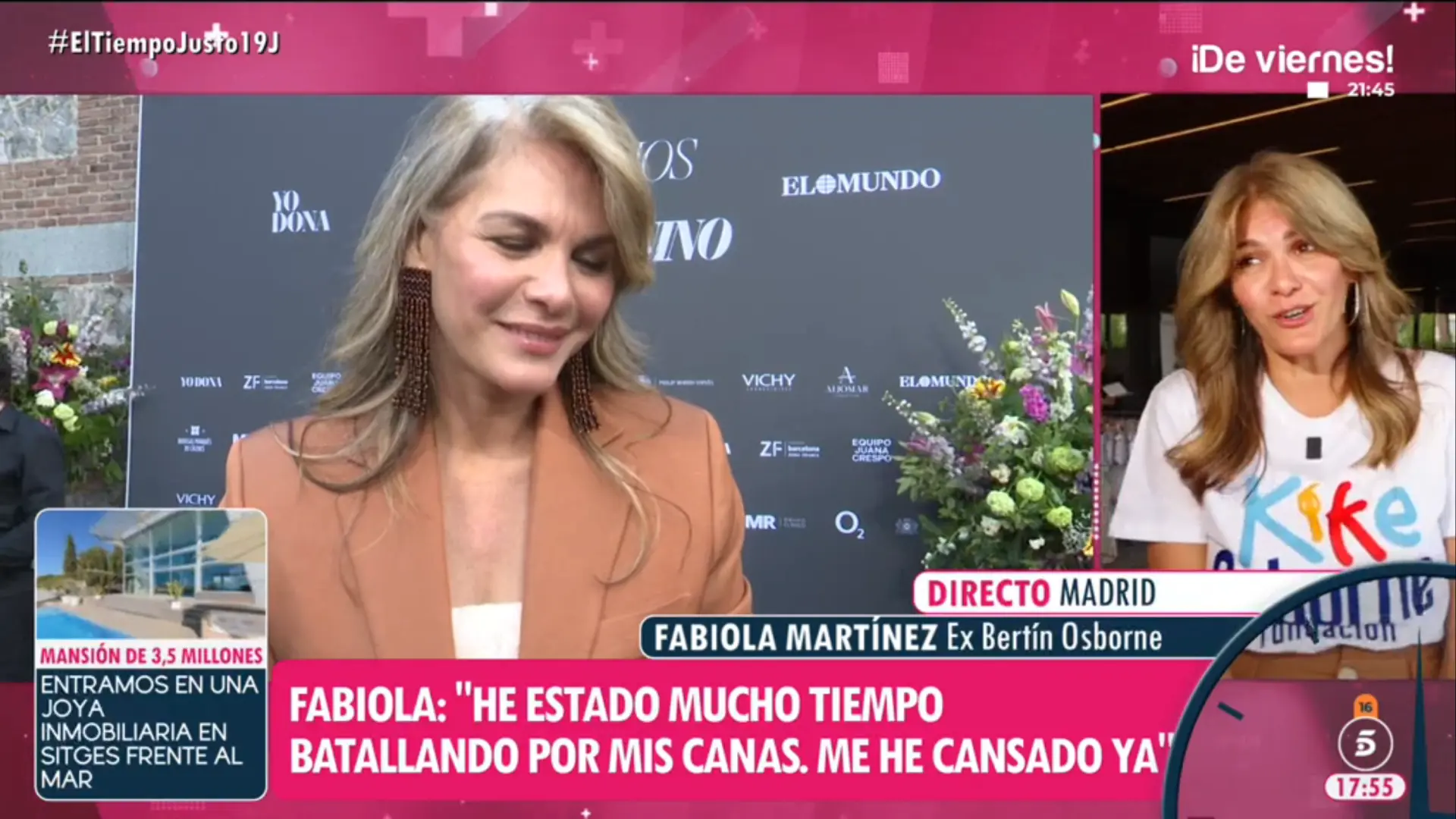 Fabiola Martínez planta cara a las críticas por lucir canas: "Me hace mayor quien me mira"