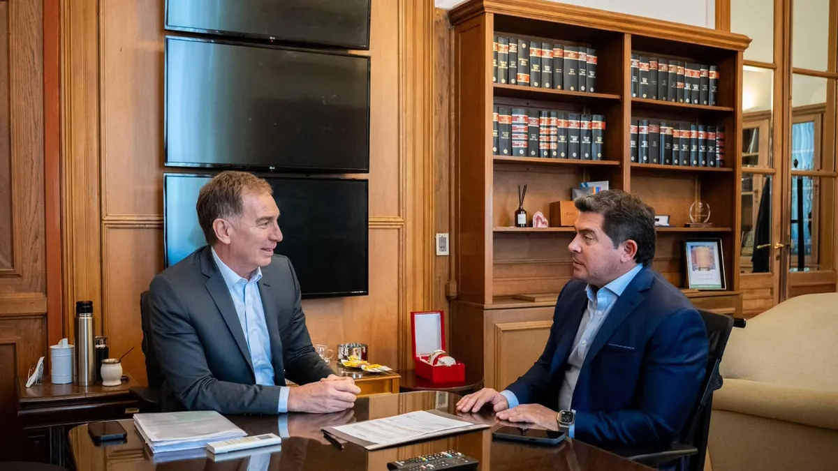 Orrego acordó con Santilli impulsar la reforma electoral y valoró el aval de Nación para los créditos internacionales