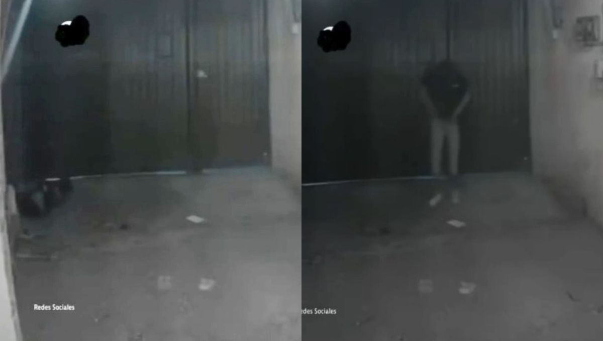 Captan en video a ladrón que entró a vivienda por una coladera