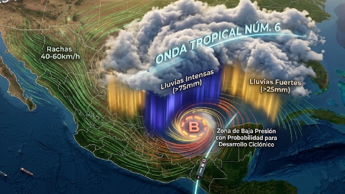 Onda Tropical 6. Qué estados serán los MÁS afectados por lluvias