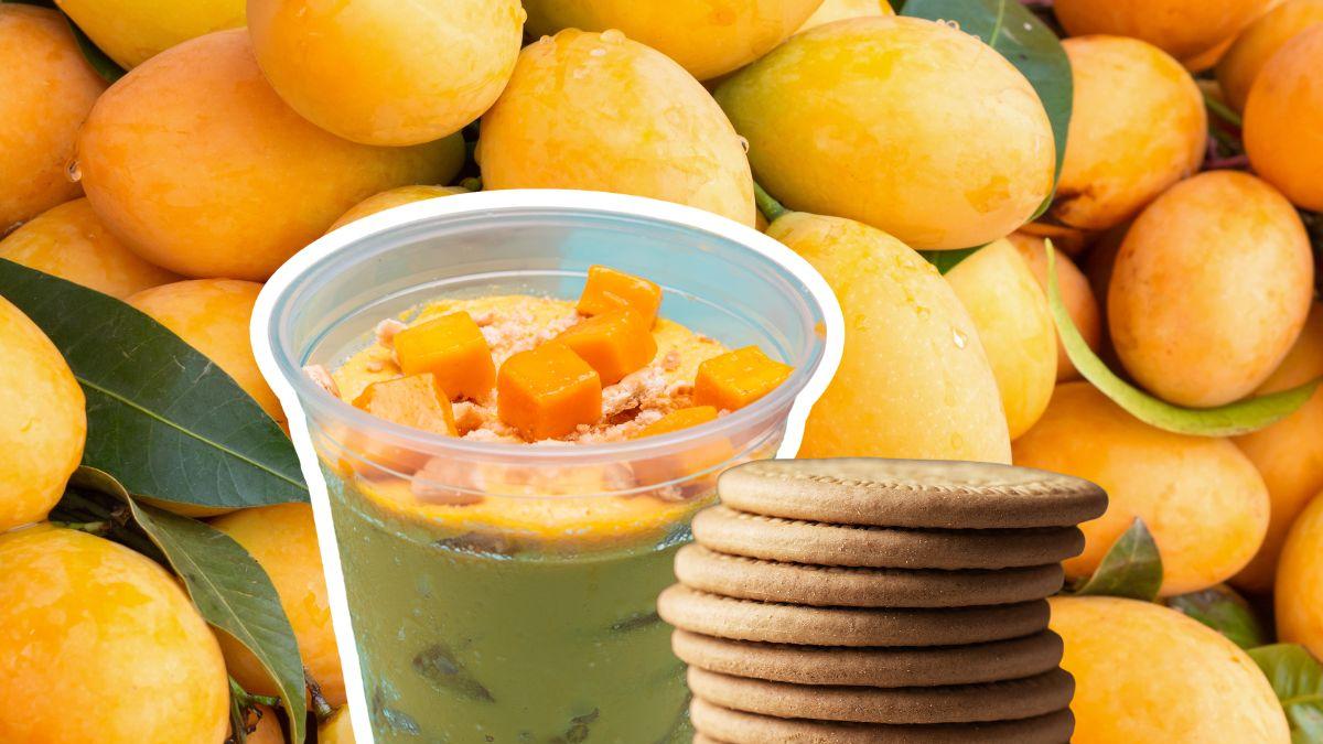 Deliciosa carlota de mango con galletas María, el mejor postre de la temporada