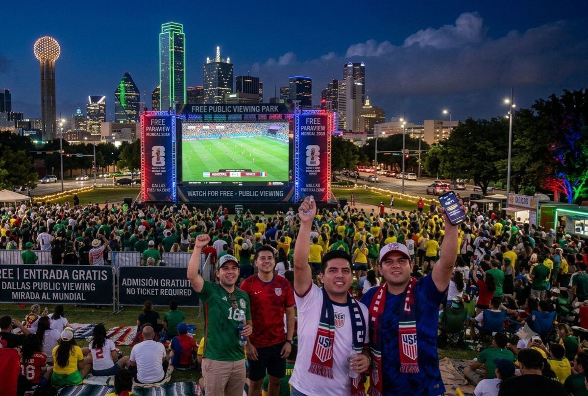 Disfruta del Mundial 2026 gratis en Dallas: pantallas gigantes y puntos clave donde habrá transmisiones