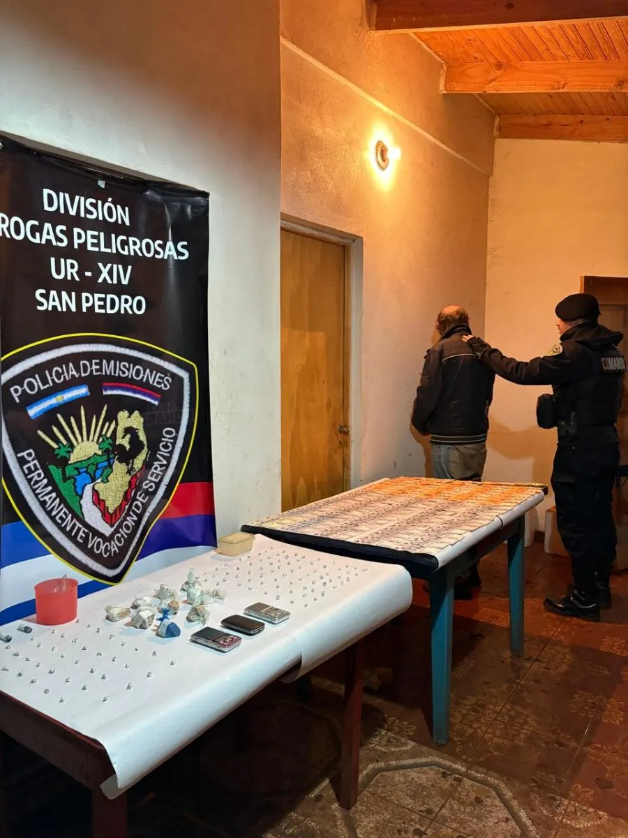 Desbarataron un kiosco narco en San Pedro y cayó un sospechoso con más de 150 dosis de cocaína