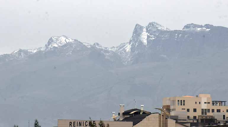Nevada en el Tunari y Misicuni con bastante frío, registró cero grados