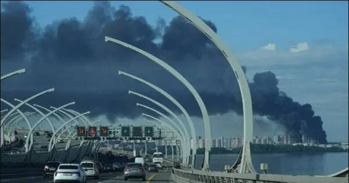 Ucrania lanzó un fuerte ataque con drones contra San Petersburgo