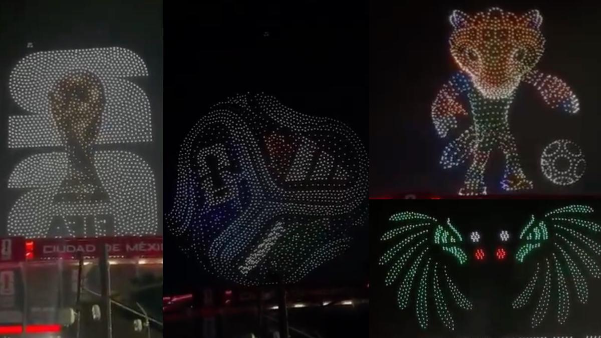 Espectacular prueba de drones en Estadio Ciudad de México previo al Mundial 2026