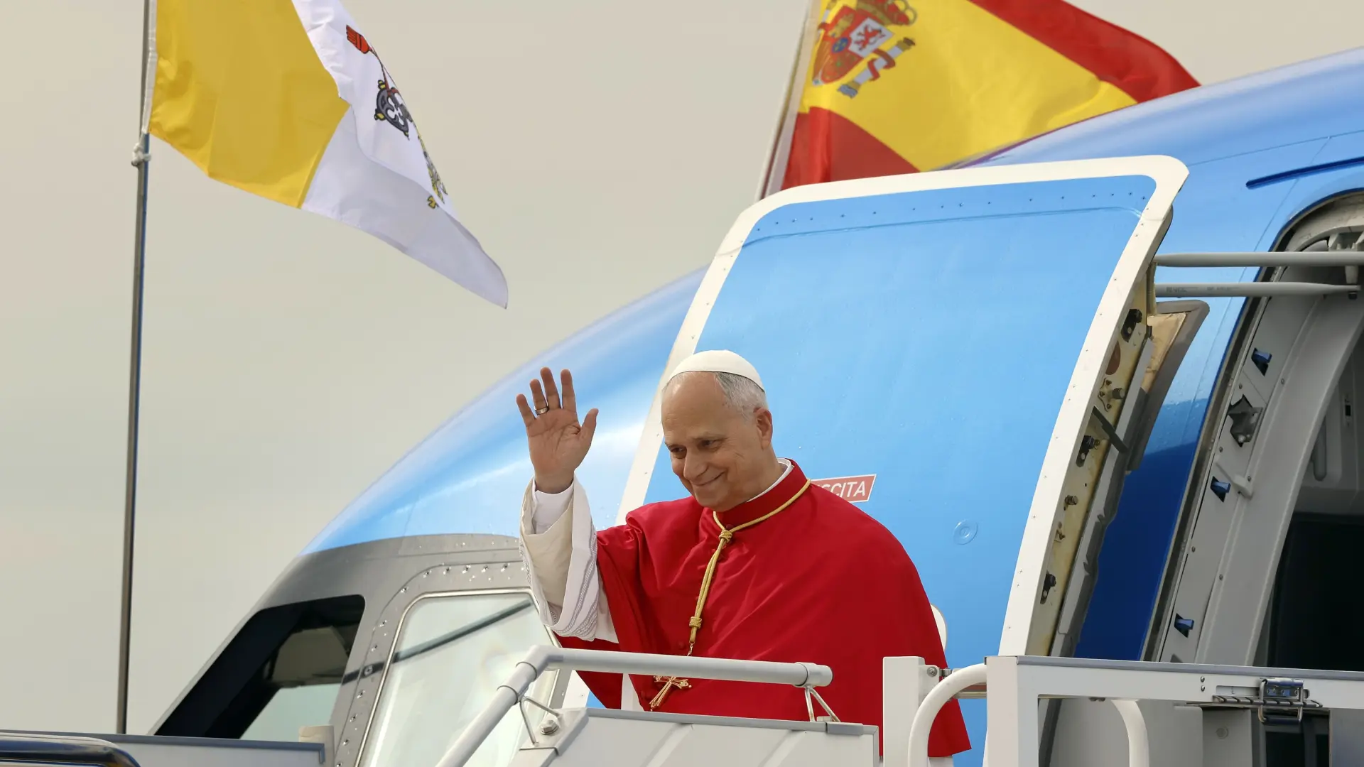 Las primeras palabras del Papa Leon XIV en su visita a España: "Tengo un mensaje para toda la sociedad"