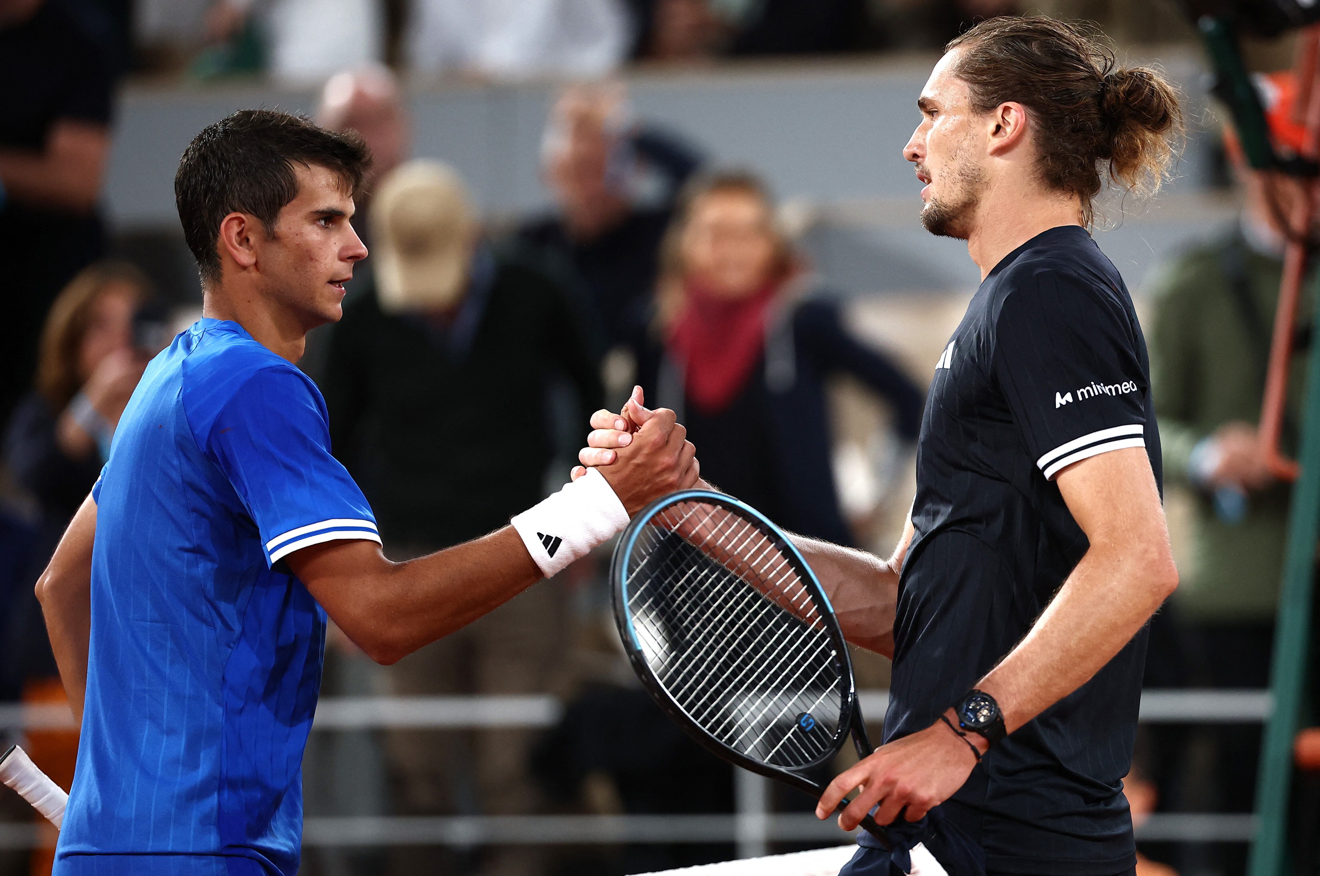 Jódar sucumbre a la majestuosidad de Zverev en Roland Garros
