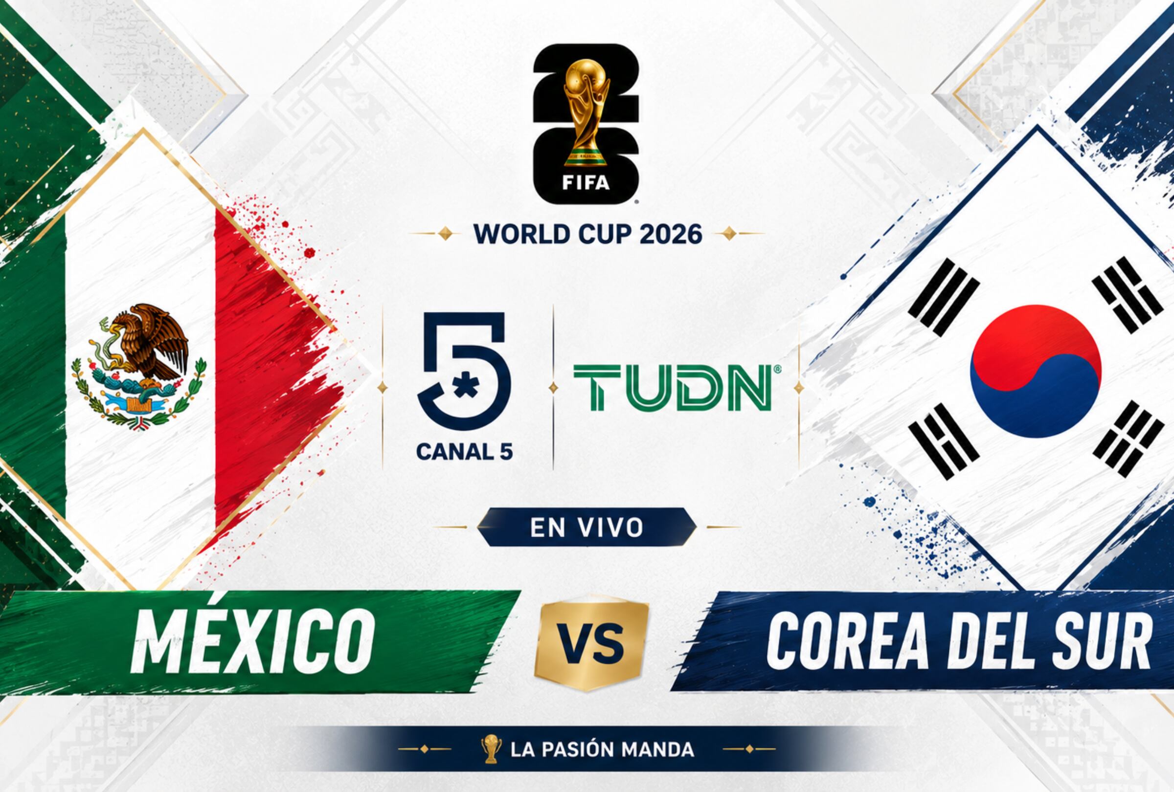 TUDN y Canal 5 EN VIVO GRATIS - dónde ver partido México vs. Corea del Sur EN DIRECTO por tv abierta y Fútbol Online