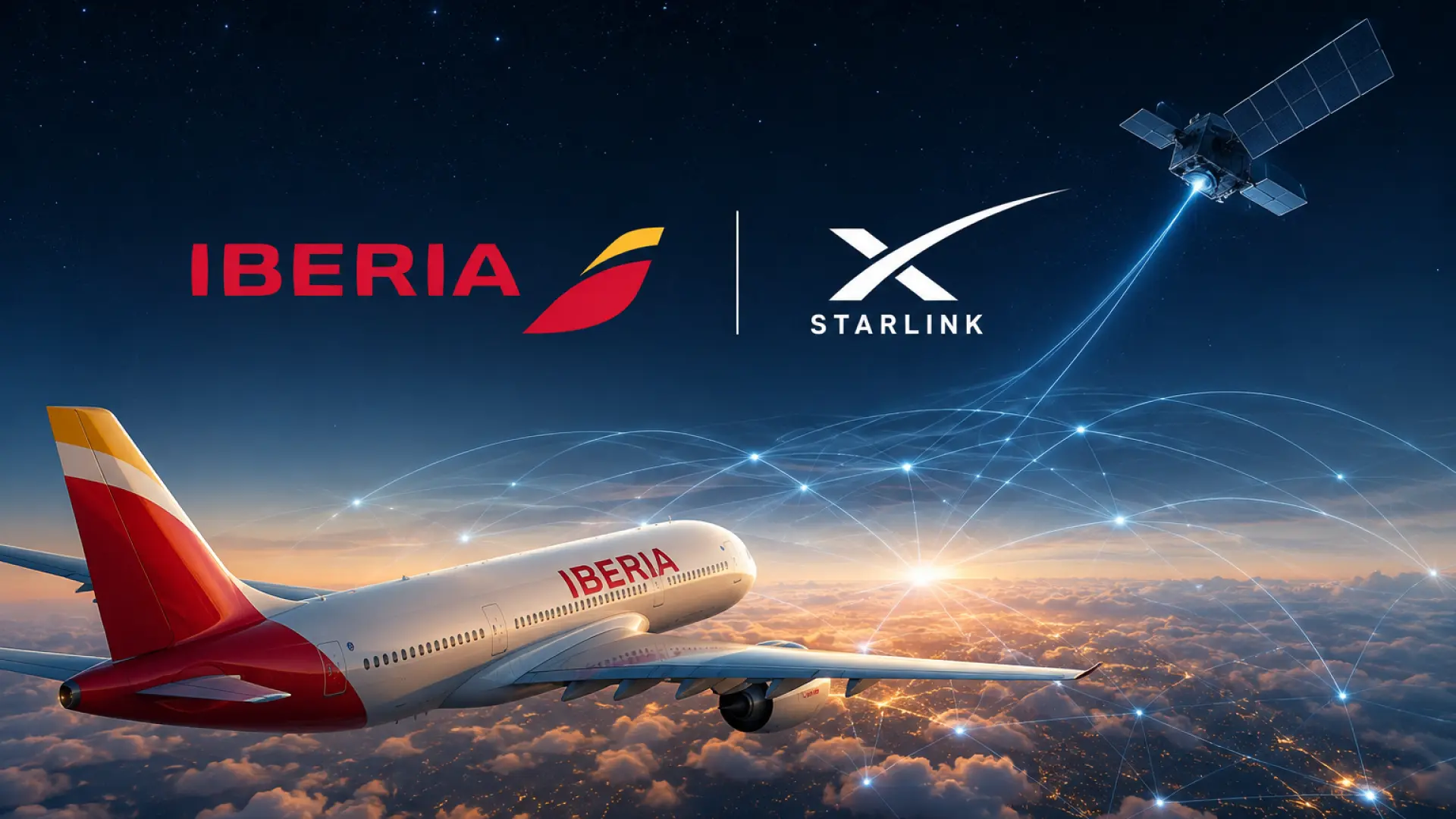 Así funciona el WiFi gratis de Iberia con Starlink: internet de hasta 500 Mbps durante todo el vuelo