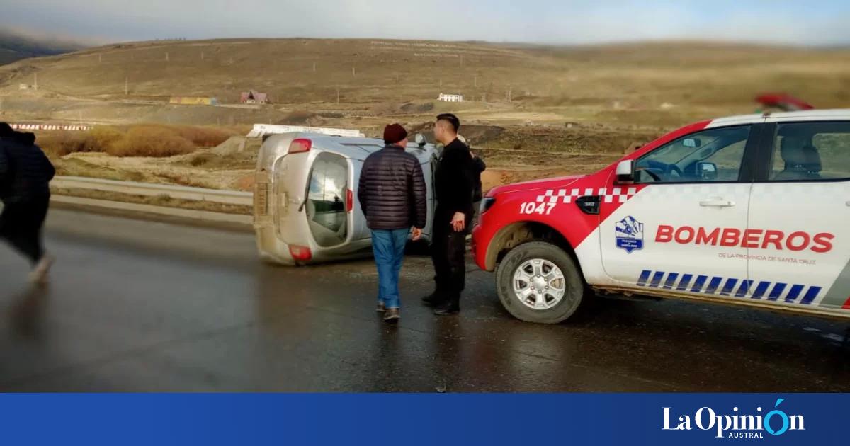 Un auto chocó contra los guardarraíles en el acceso a Río Turbio