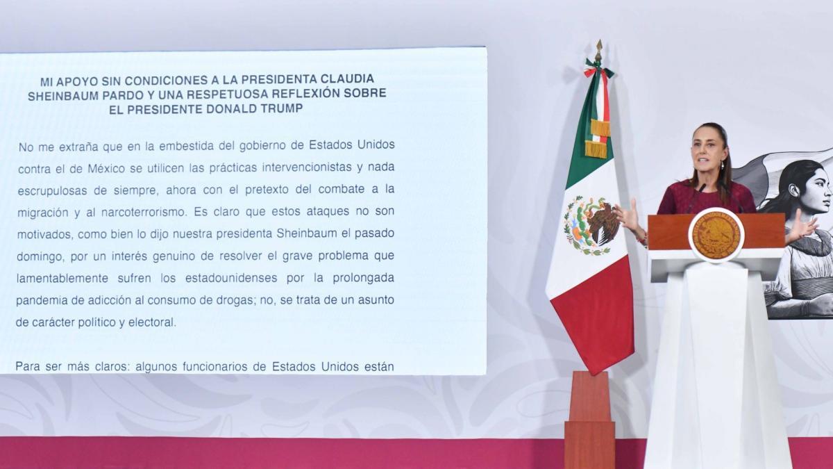 Sheinbaum agradece respaldo de AMLO ante tensiones con EU; destaca unidad en la 4T