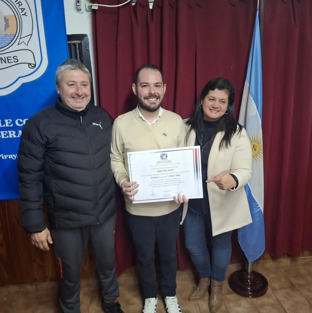 Adrián Duarte asumió la banca del fallecido concejal Smith en Puerto Piray