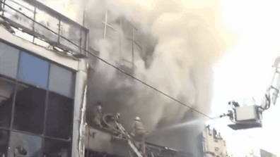 Lucknow fire: Youngsters trapped, leap from first floor as rescuers battle flames