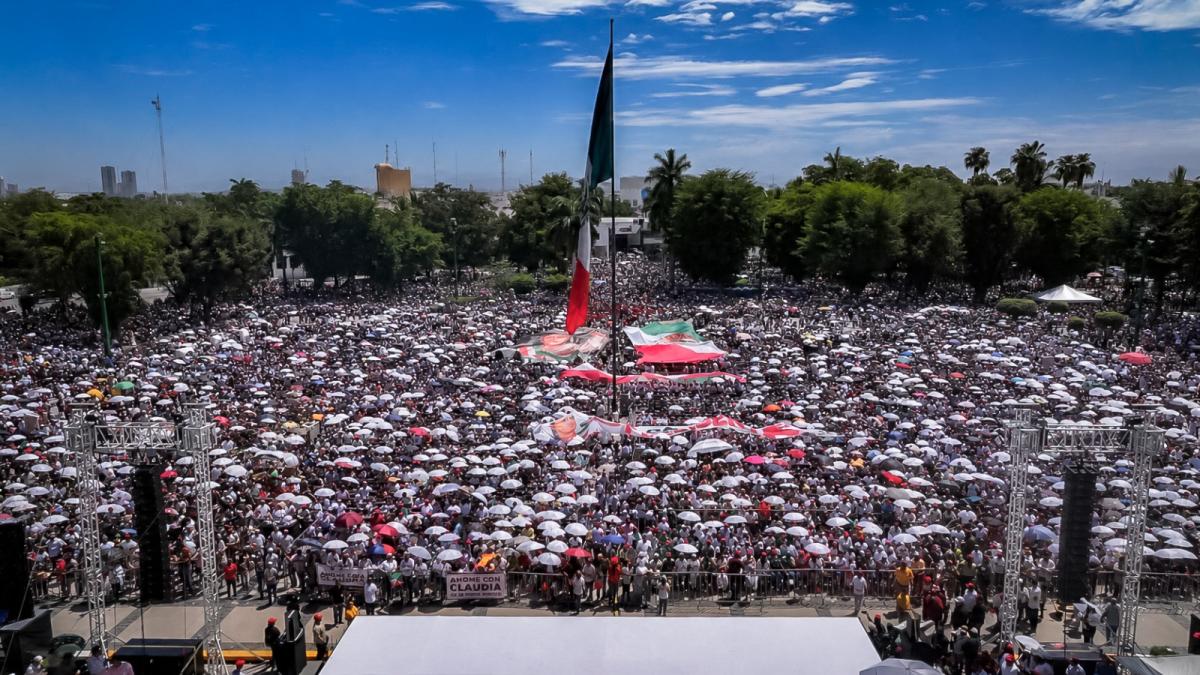 Mensaje de Sheinbaum reúne a más de 45 mil personas en Sinaloa