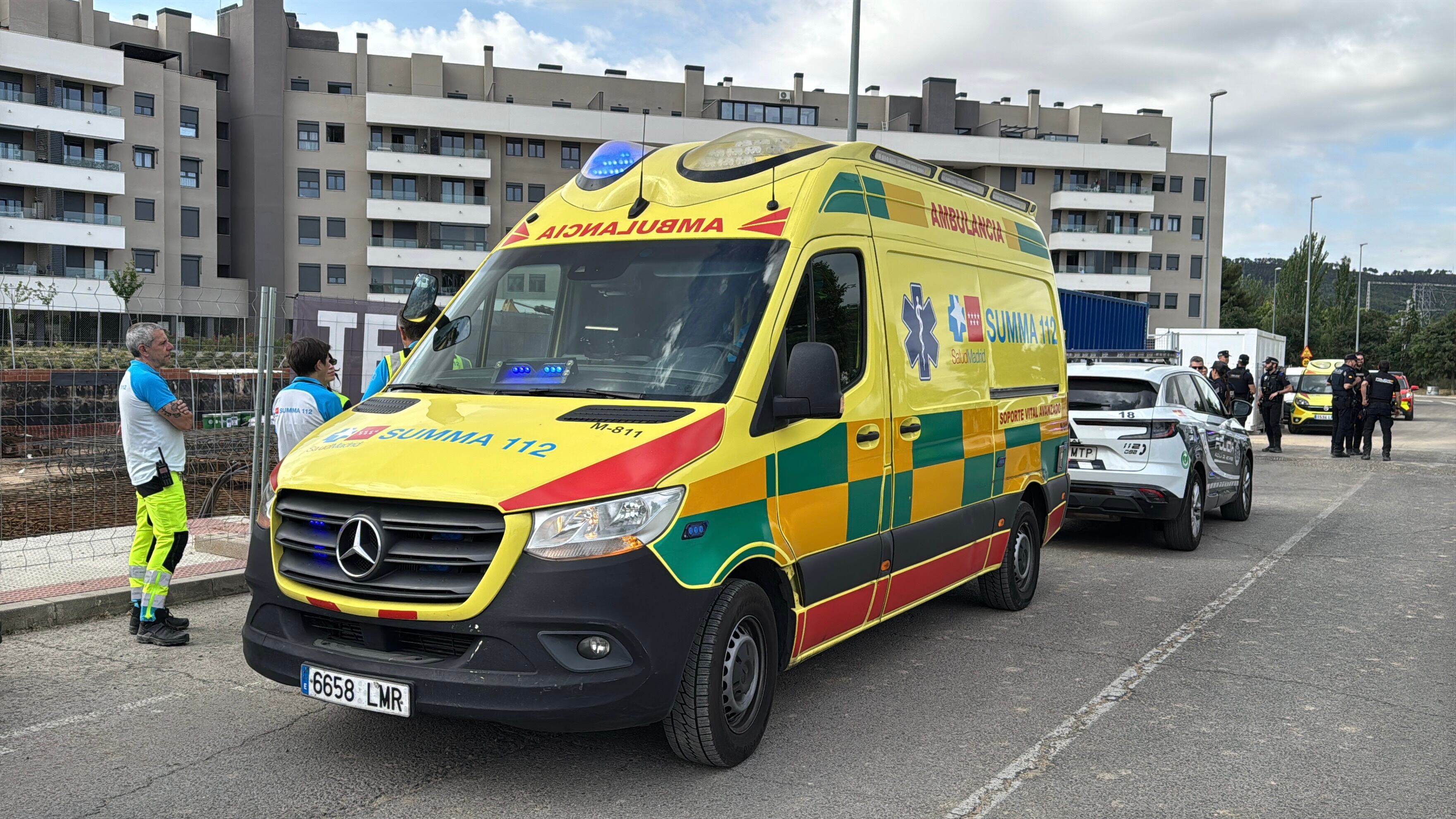 Fallece un trabajador de 58 años aplastado por la pala de una grúa en Alcalá de Henares