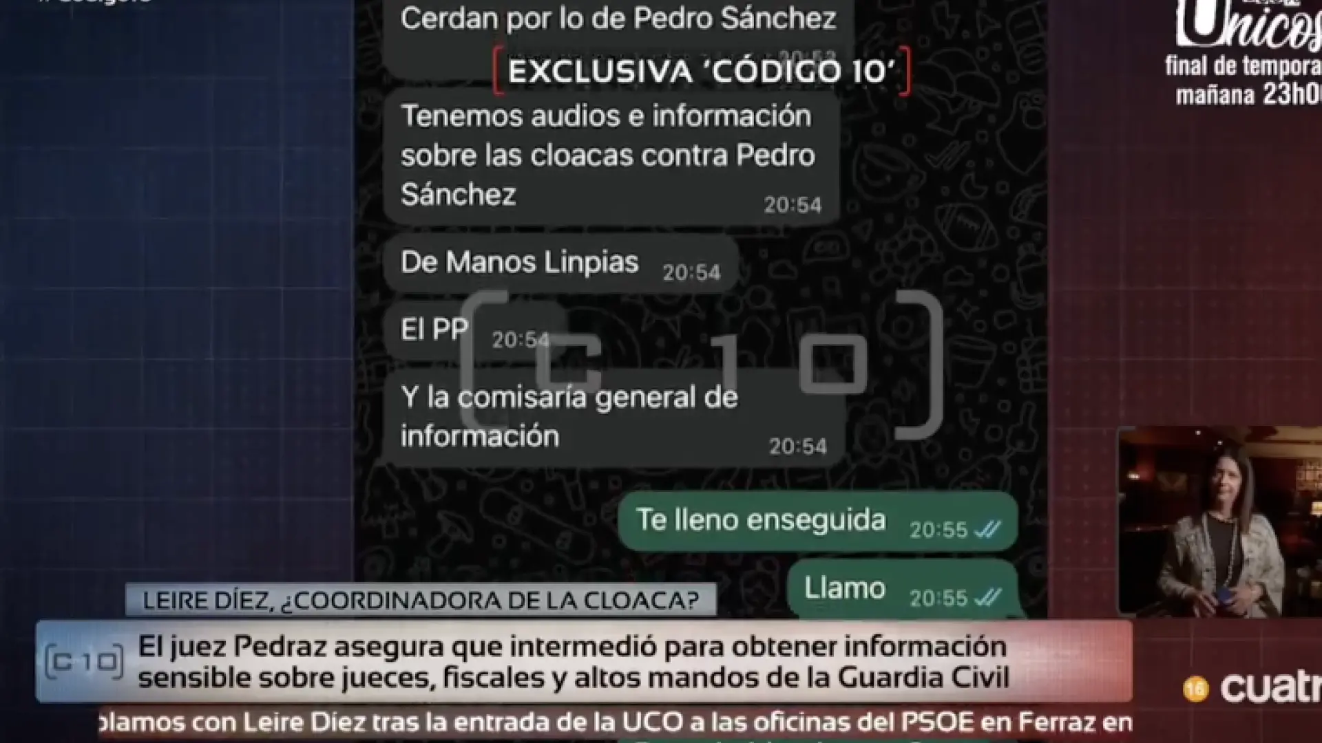 Los mensajes que unen a Leire Díez con Santos Cerdán y ponen fecha al inicio de la trama: "Van a por Sánchez"