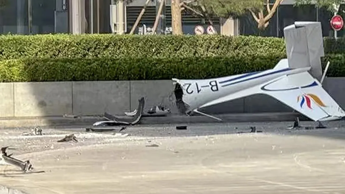 Un avión se estrelló en la Citic Tower, el edificio más alto de Beijing