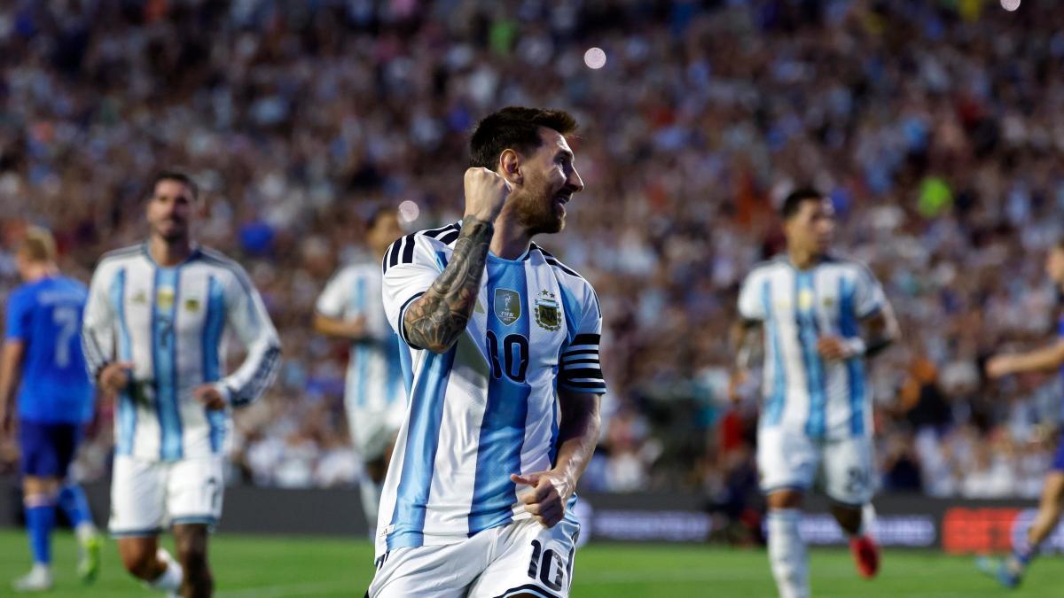 Messi alcanza otro récord en la goleada de Argentina ante la Islandia del hijo de Gudjohnsen