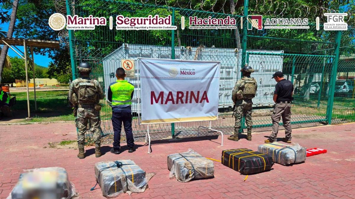 Semar y ANAM aseguran 270 kilos de cocaína en puerto de Manzanillo