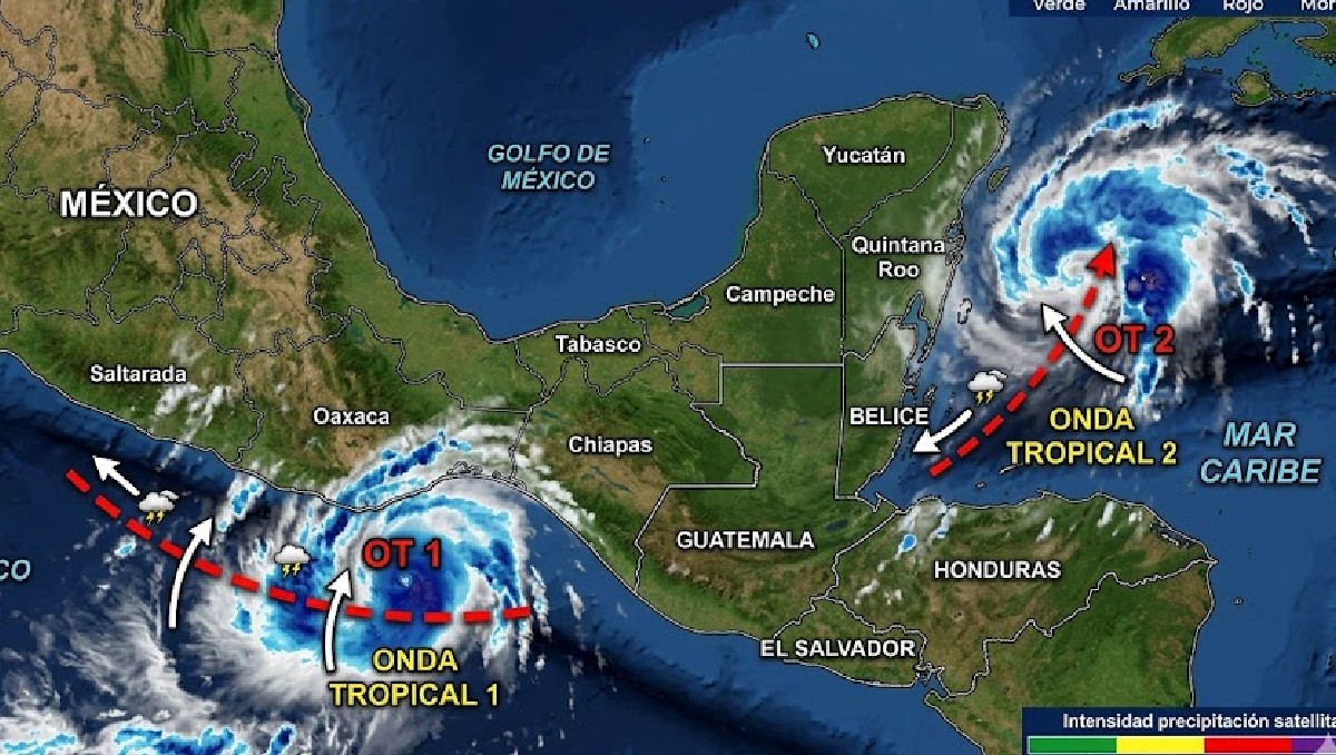 Dos Ondas Tropicales en México: zonas y estados afectados