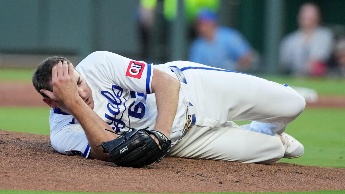 Terror en Kansas City: Seth Lugo recibe misil de 171 km/h en la cabeza y abandona el montículo