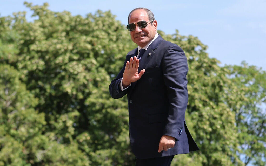 At G7, Egypt's Sissi urges Israel to abandon plans to expand control of Gaza